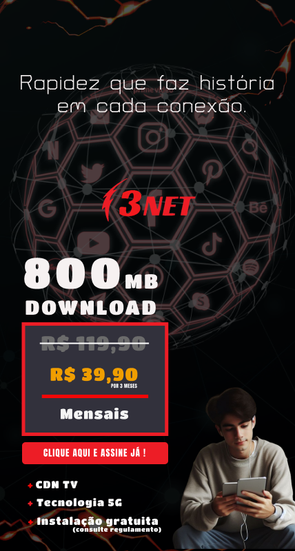 banner promocional; Super promocao de internet de 800mb por R$39,90